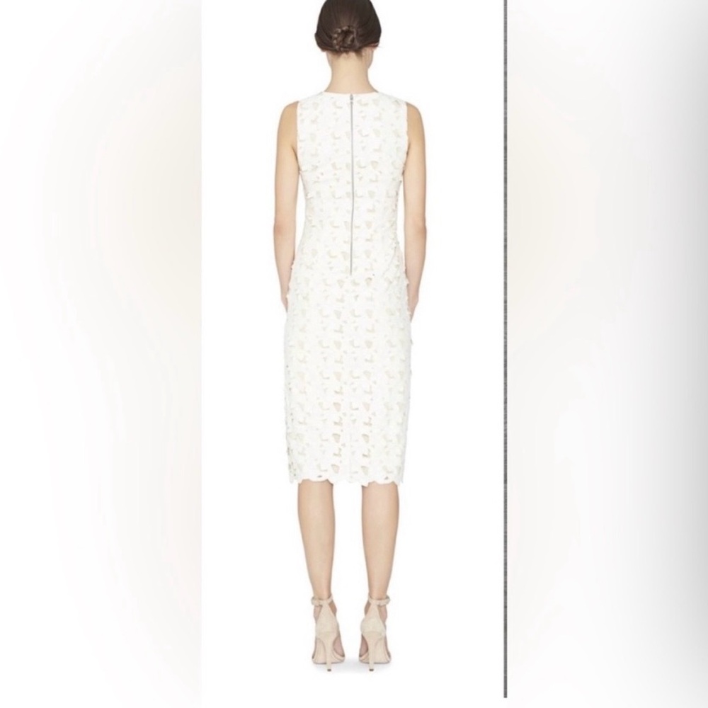 ALICE + OLIVIA Fey Faux
Leather Dress | Sz 6 | Cream + Nude | - Picture 2 of 7